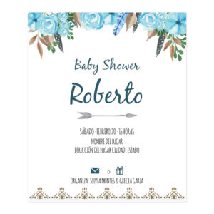 Diseño Invitación Baby Shower Tribu