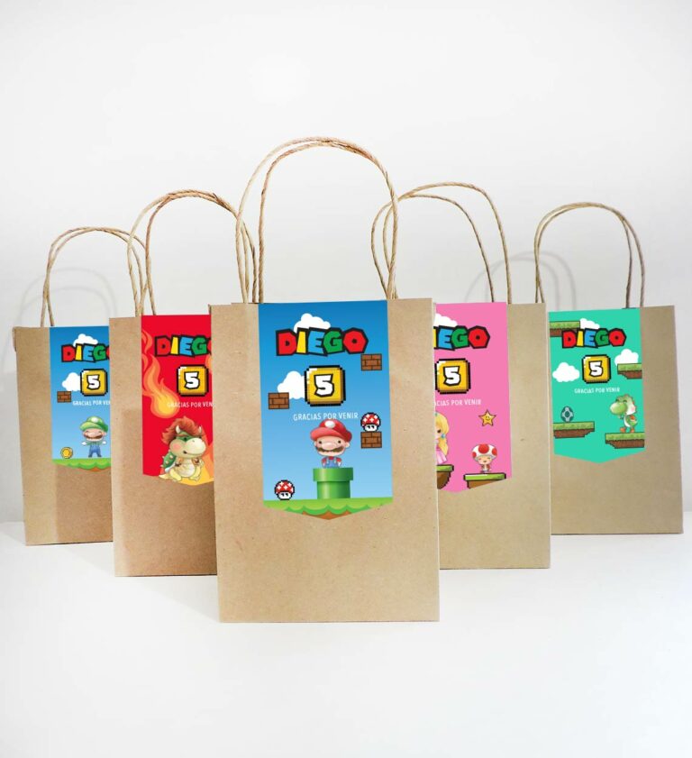 Etiquetas Para Bolsa De Dulces Super Mario Bros 9510